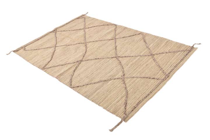 4' 2 x 6' 4 Hand Woven Kilim Modern Wool Rug