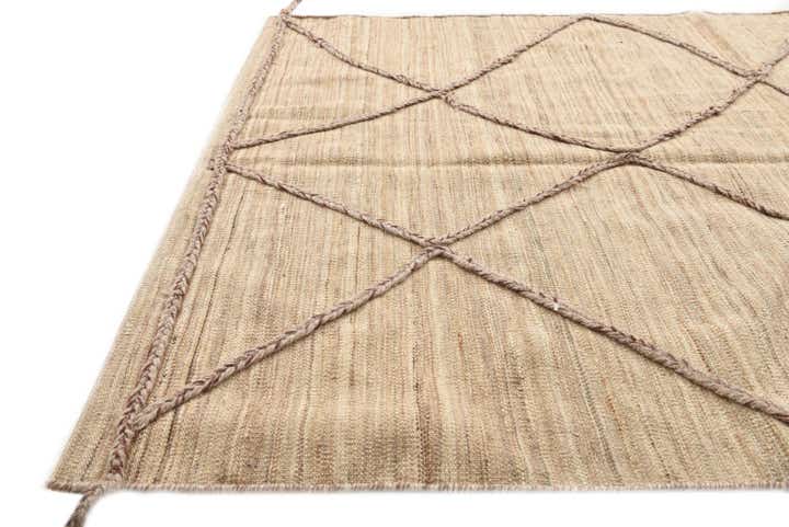 4' 2 x 6' 4 Hand Woven Kilim Modern Wool Rug