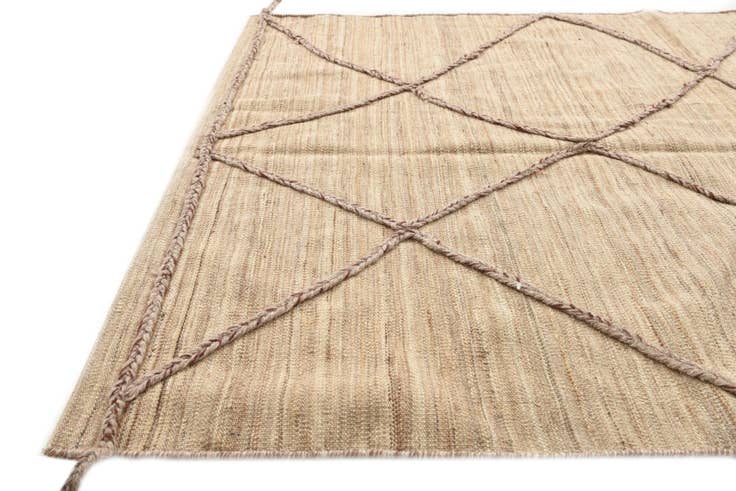 Detail image of 4' 2 x 6' 4 Hand Woven Kilim Modern Wool Rug