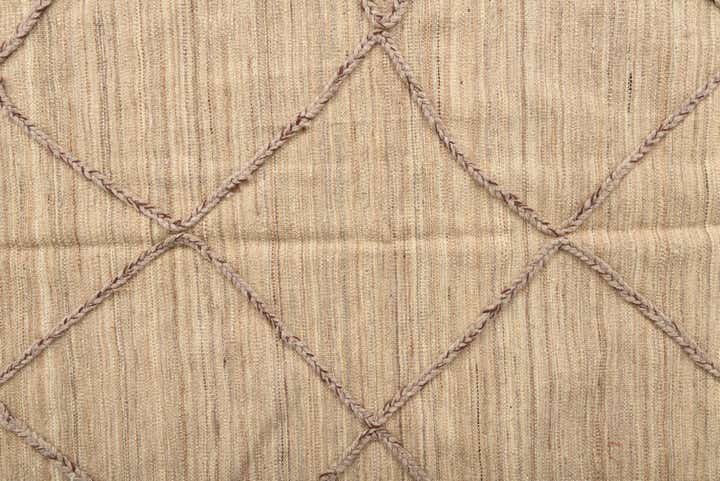 4' 2 x 6' 4 Hand Woven Kilim Modern Wool Rug