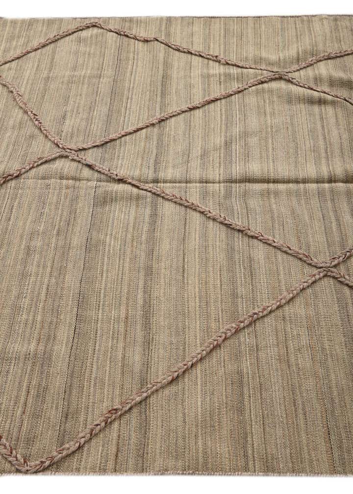 5' x 6' 6 Hand Woven Kilim Modern Wool Rug