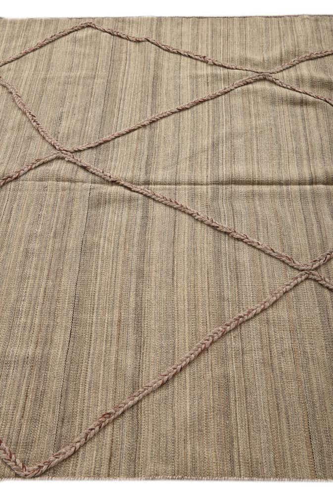 5' x 6' 6 Hand Woven Kilim Modern Wool Rug