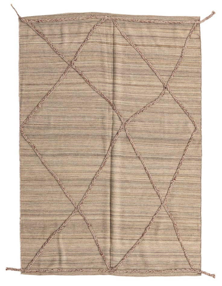 Detail image of 5' x 6' 6 Hand Woven Kilim Modern Wool Rug