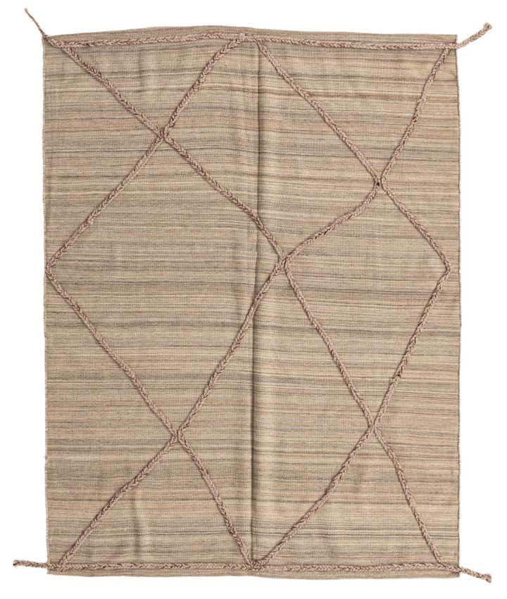 5' x 6' 6 Hand Woven Kilim Modern Wool Rug