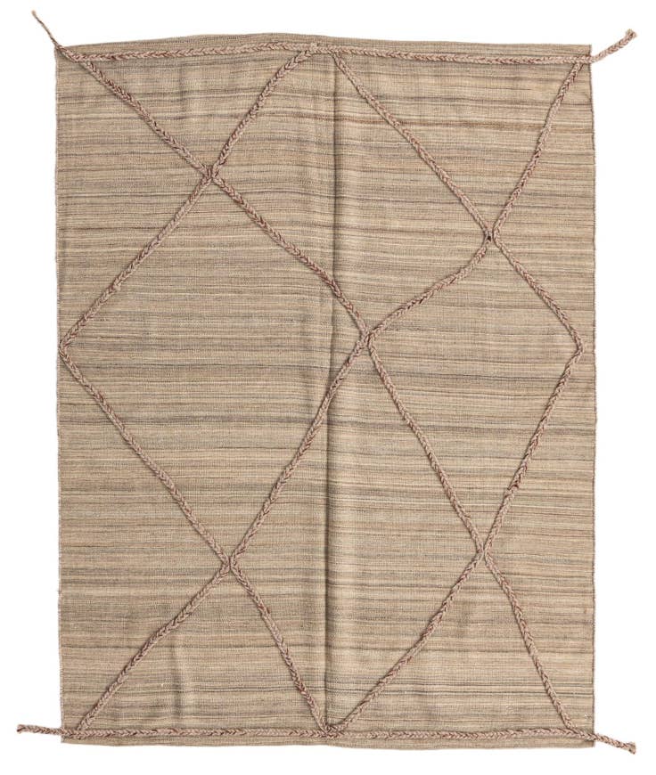Detail image of 5' x 6' 6 Hand Woven Kilim Modern Wool Rug