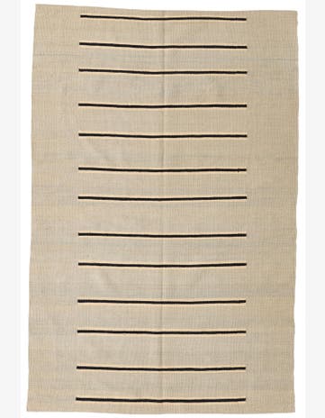 4' x 6' 1 Hand Woven Kilim Modern Wool Rug