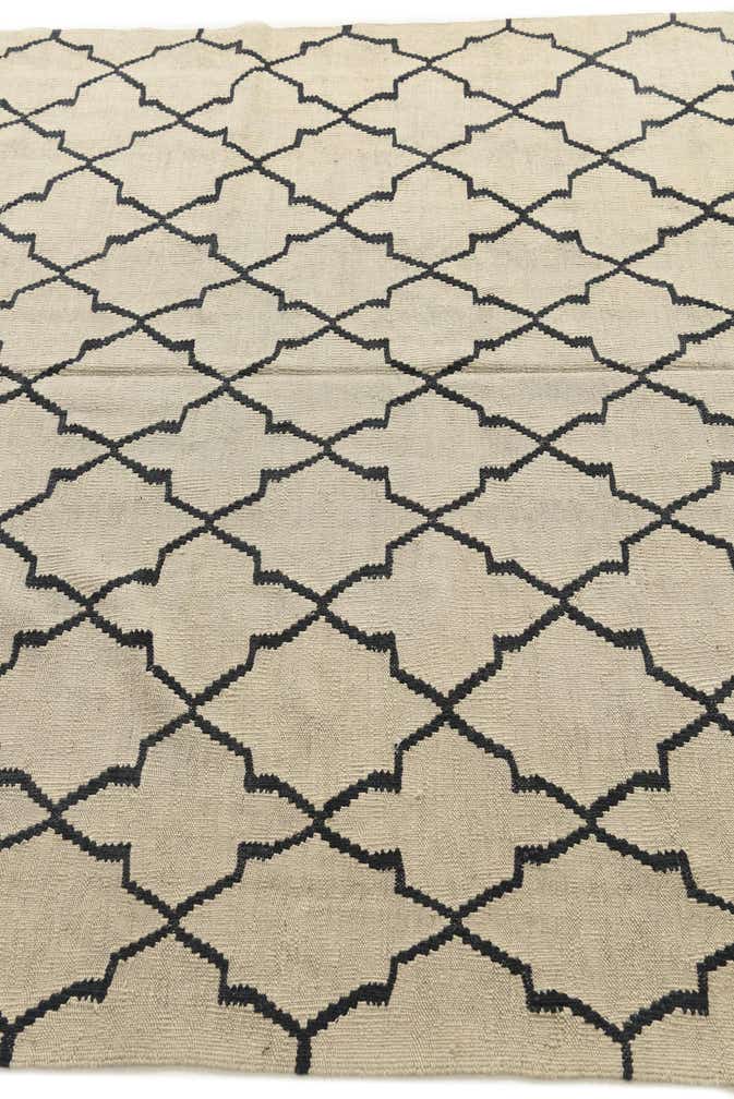 5' 10 x 8' 1 Hand Woven Kilim Modern Wool Rug