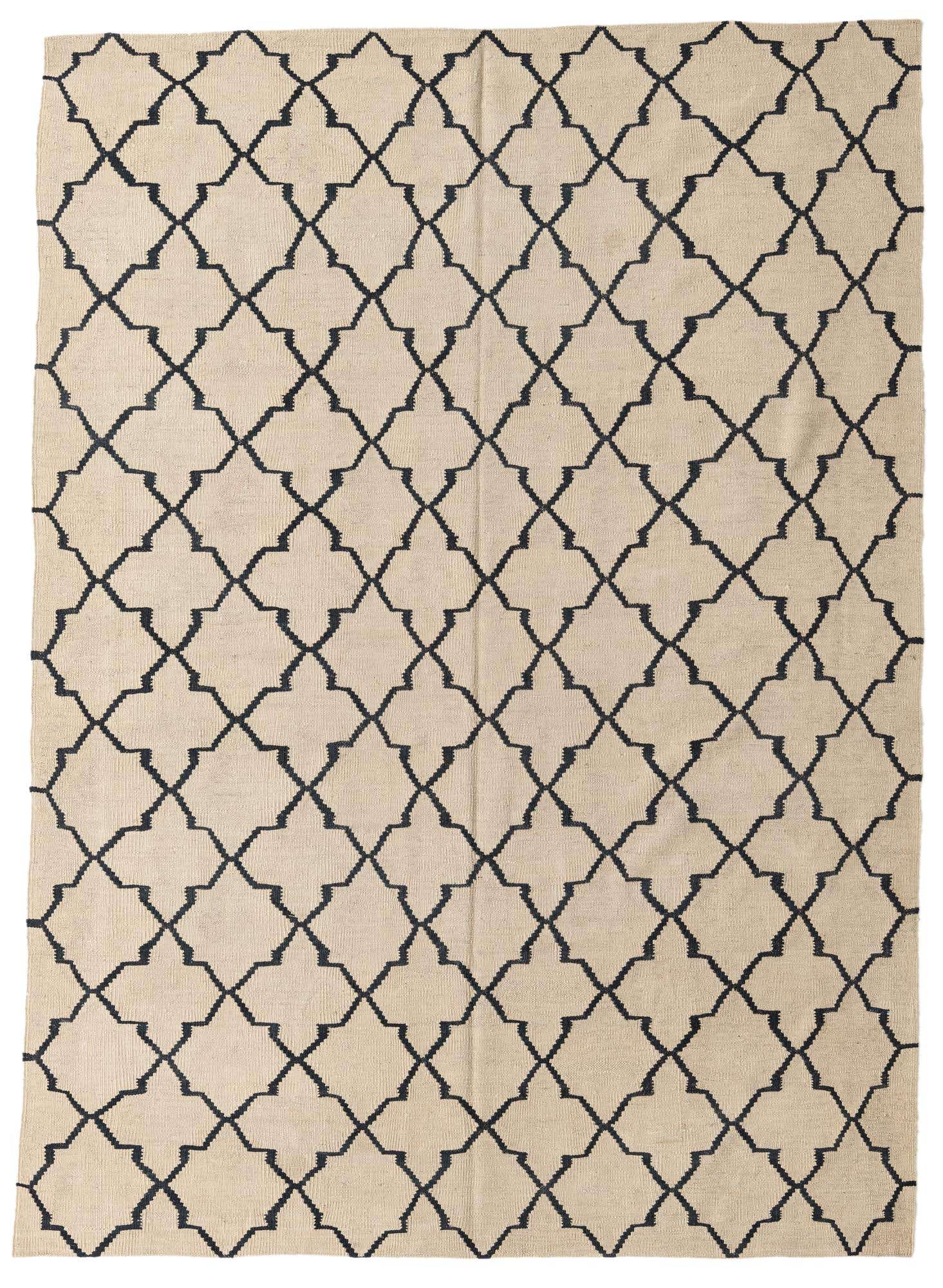 5' 10 x 8' 1 Hand Woven Kilim Modern Wool Rug