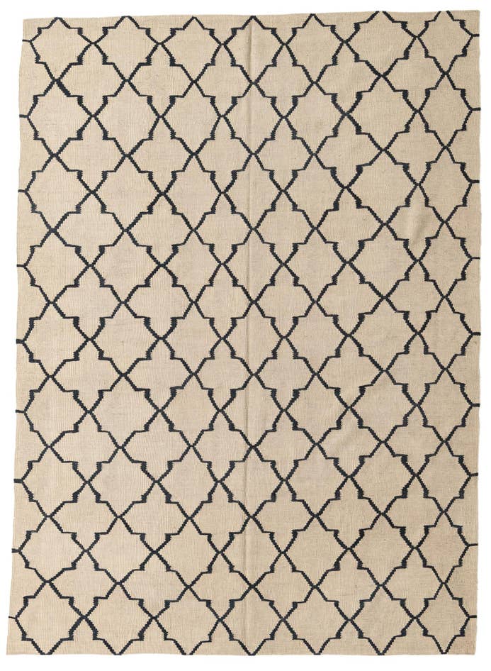 Detail image of 5' 10 x 8' 1 Hand Woven Kilim Modern Wool Rug