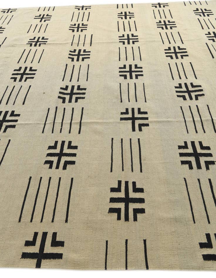 Detail image of 10' 1 x 12' 8  Hand Woven Kilim Modern Wool Rug