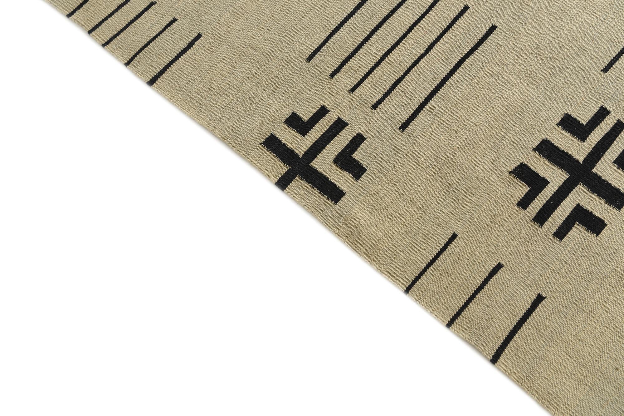 10' 1 x 12' 8 Hand Woven Kilim Modern Wool Rug