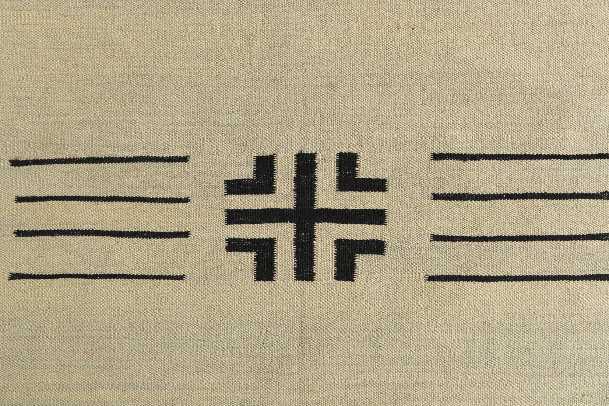 10' 1 x 12' 8 Hand Woven Kilim Modern Wool Rug