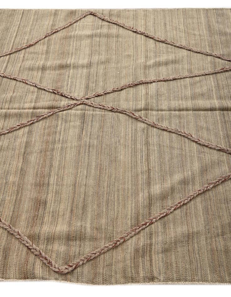 Detail image of 5' x 8'  Hand Woven Kilim Modern Wool Rug