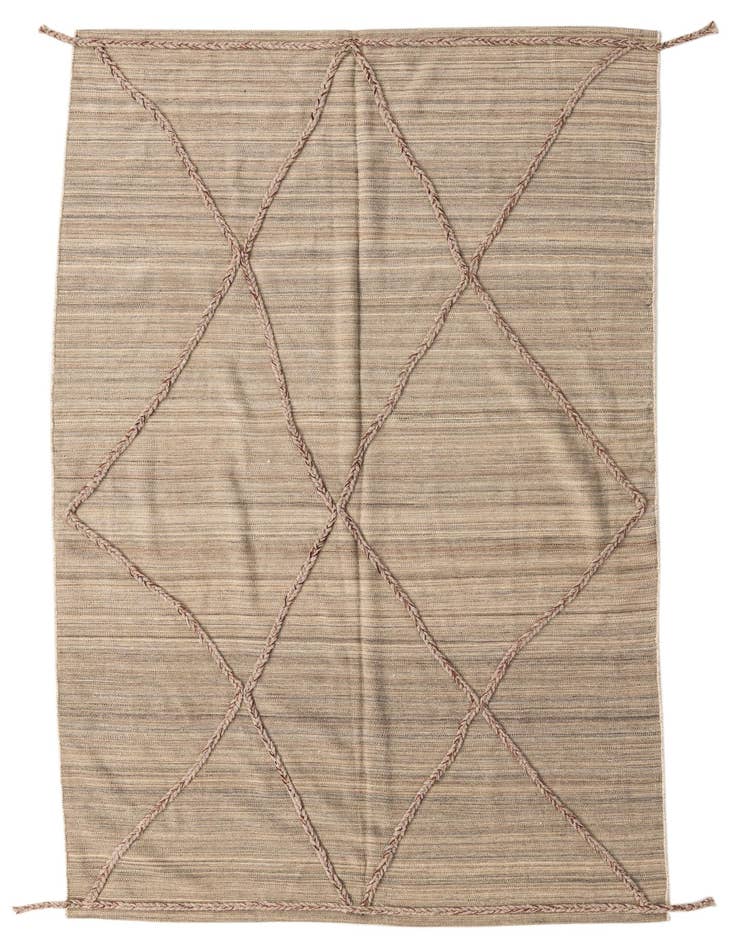 Detail image of 5' x 8' Hand Woven Kilim Modern Wool Rug