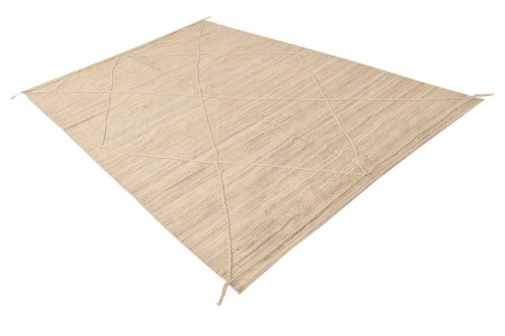 Detail image of 6' 4 x 9' 8 Hand Woven Kilim Modern Wool Rug