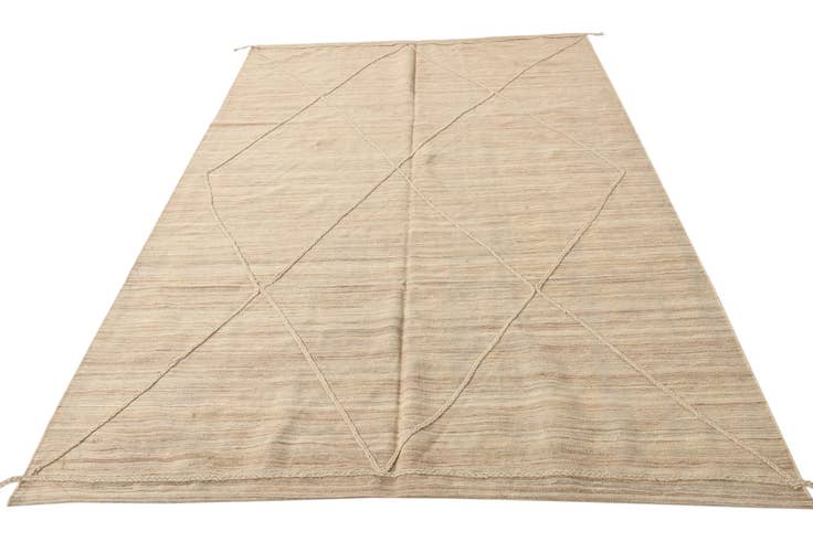 Detail image of 6' 4 x 9' 8 Hand Woven Kilim Modern Wool Rug