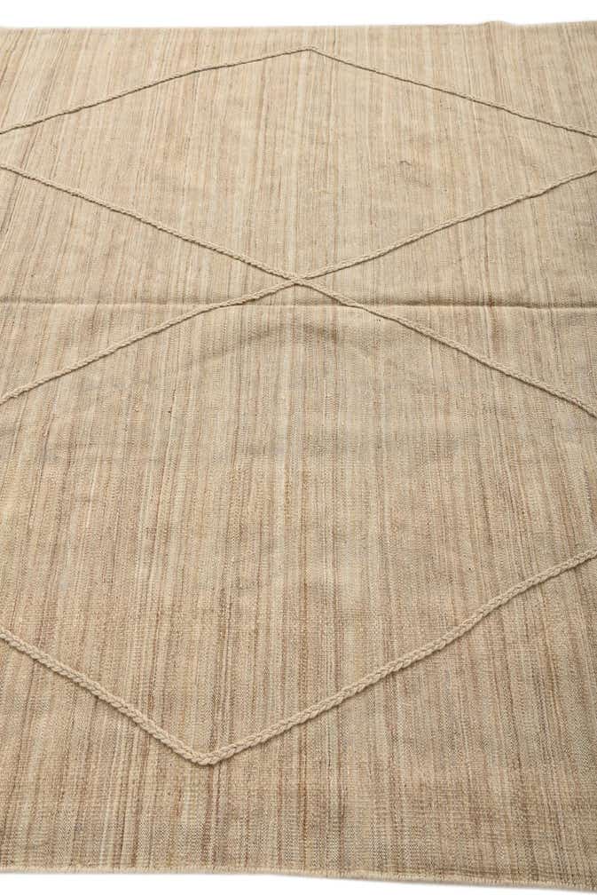 6' 4 x 9' 8 Hand Woven Kilim Modern Wool Rug