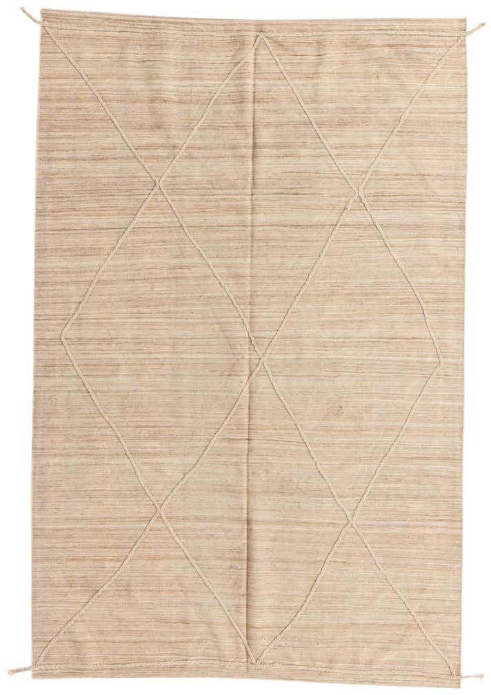 6' 4 x 9' 8 Hand Woven Kilim Modern Wool Rug