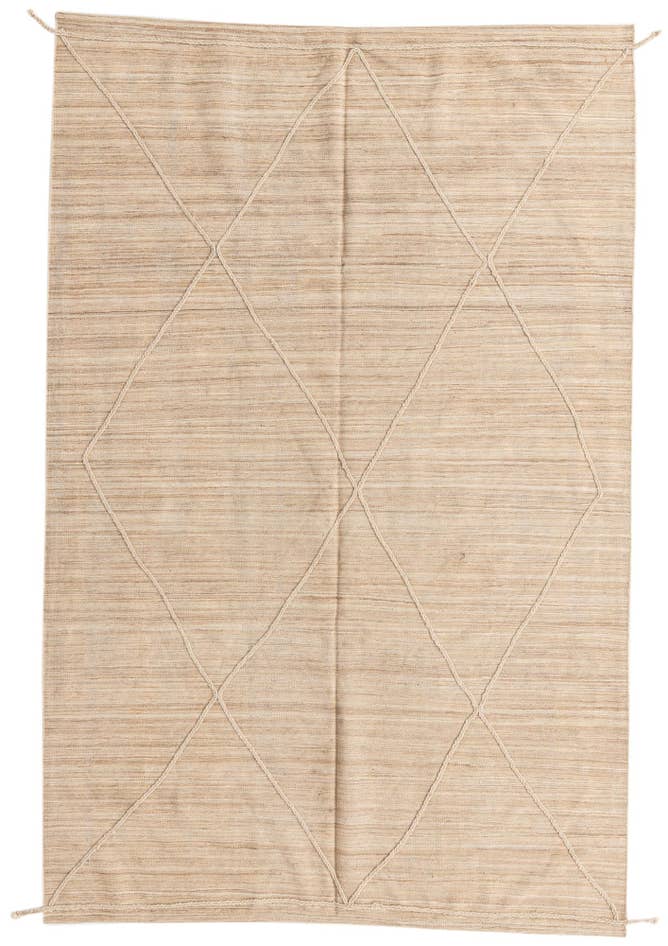 Detail image of 6' 4 x 9' 8 Hand Woven Kilim Modern Wool Rug