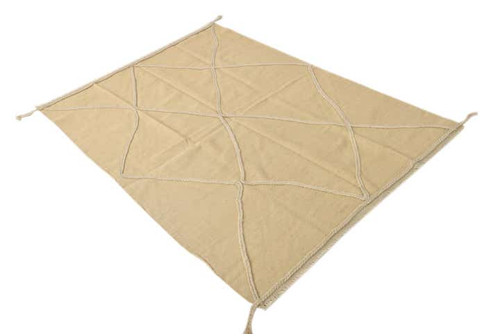 4' 2 x 6' 1 Hand Woven Kilim Modern Wool Rug