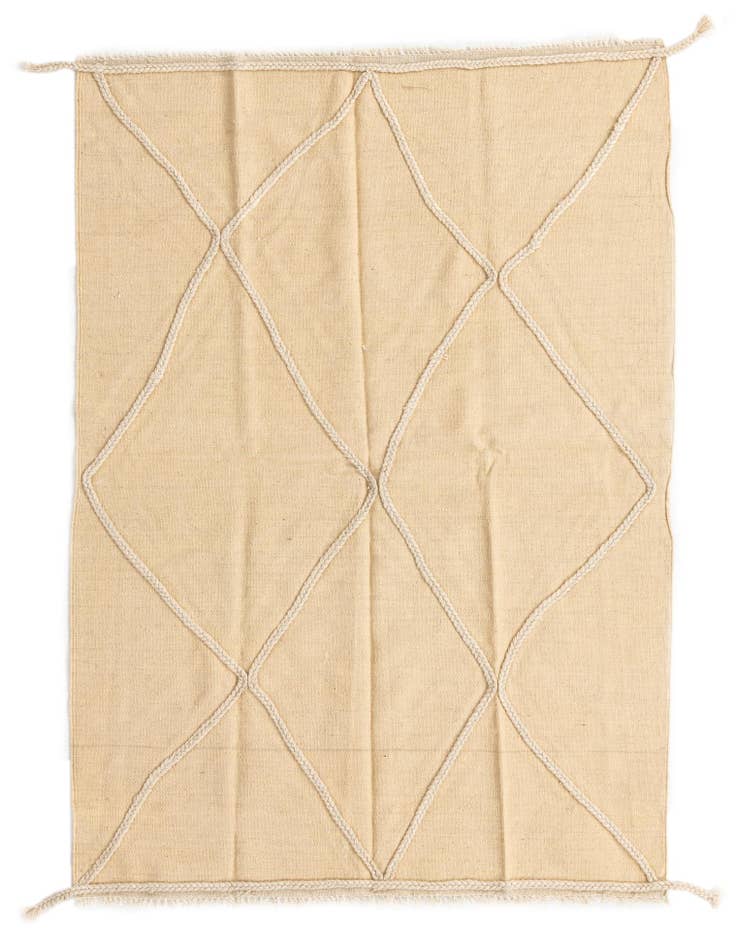 Detail image of 4' 2 x 6' 1 Hand Woven Kilim Modern Wool Rug