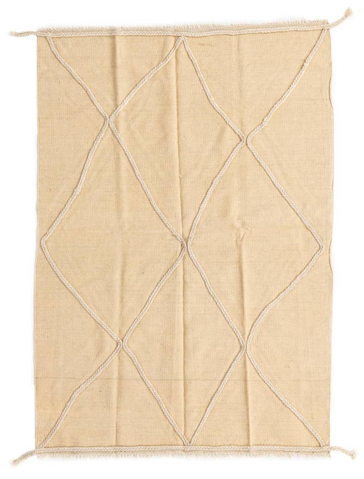 Detail image of 4' 2 x 6' 1 Hand Woven Kilim Modern Wool Rug