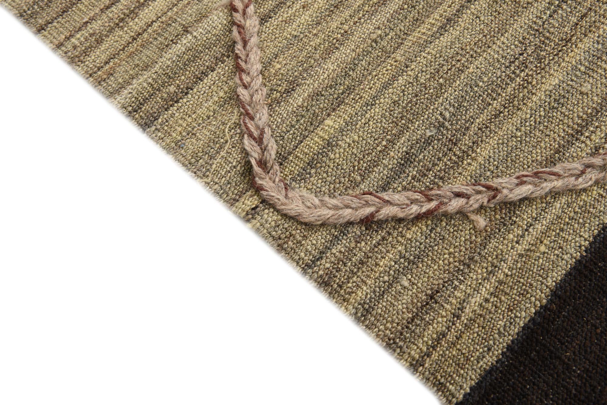 4' 3 x 6' Hand Woven Kilim Modern Wool Rug