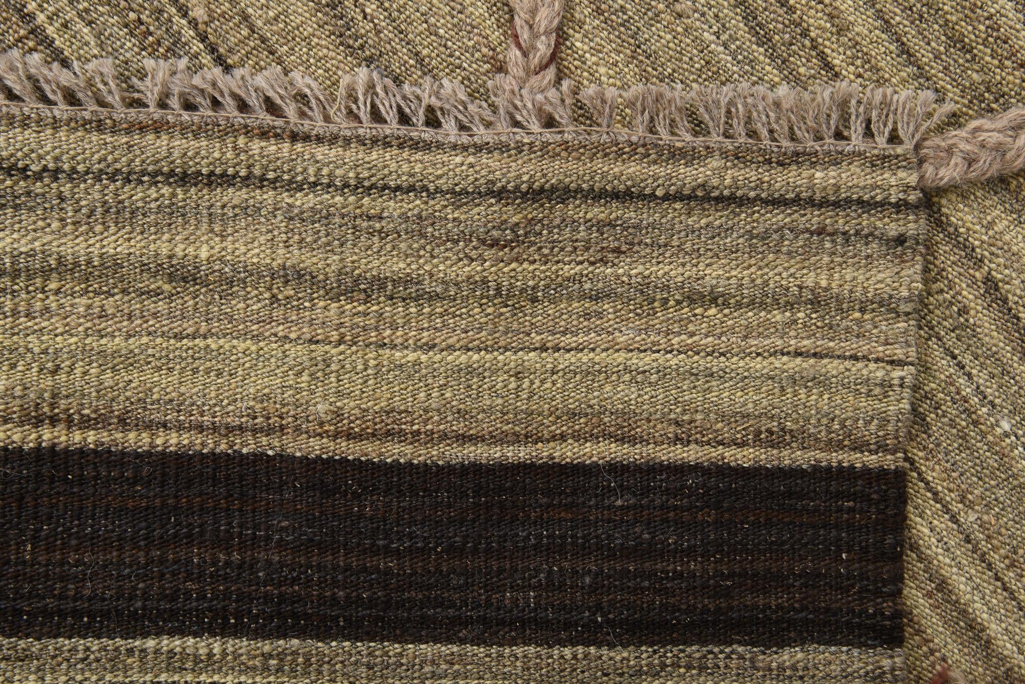 4' 3 x 6' Hand Woven Kilim Modern Wool Rug