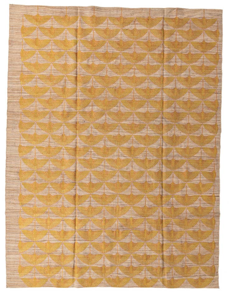 Detail image of 9' 2 x 12' 8 Hand Woven Kilim Modern Wool Rug