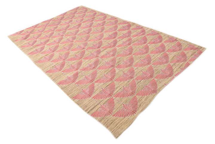 6' 1 x 9' 10 Hand Woven Kilim Modern Wool Rug