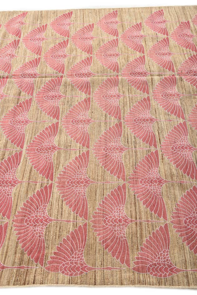 Detail image of 6' 1 x 9' 10 Hand Woven Kilim Modern Wool Rug