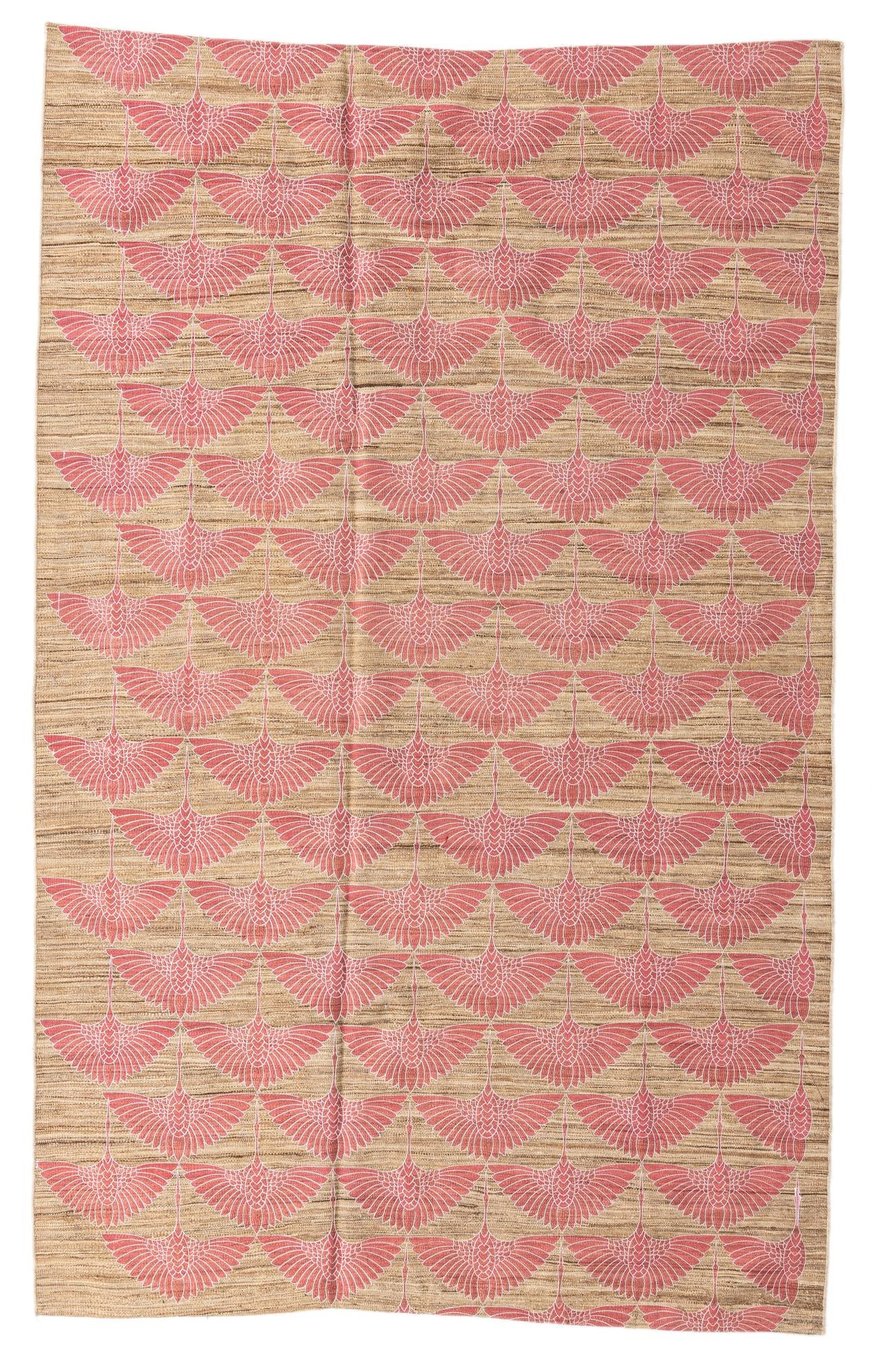 6' 1 x 9' 10 Hand Woven Kilim Modern Wool Rug