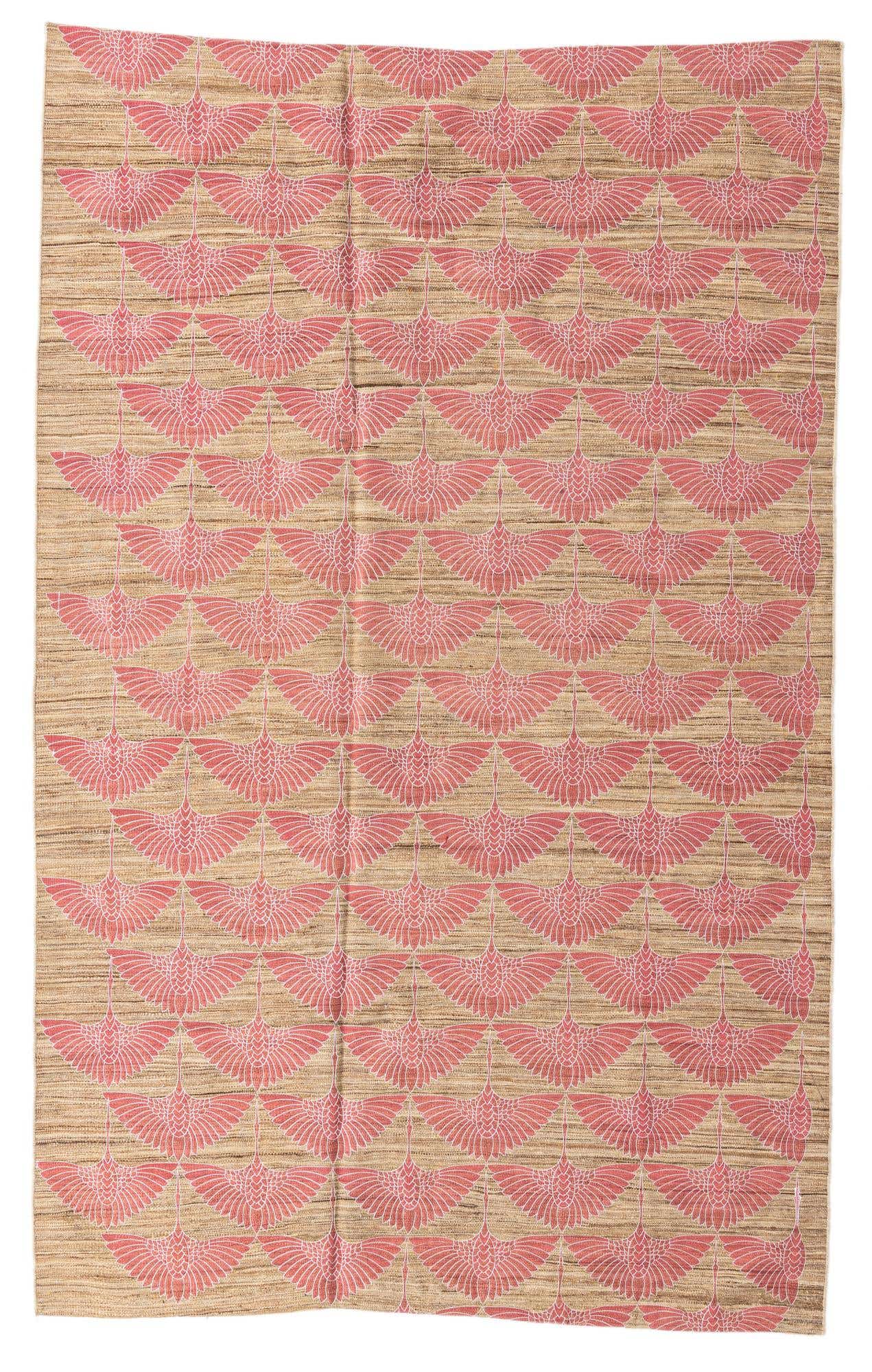 6' 1 x 9' 10 Hand Woven Kilim Modern Wool Rug