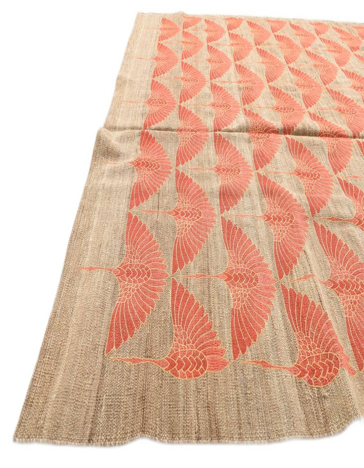 Detail image of 6' 5 x 9' 7  Hand Woven Kilim Modern Wool Rug