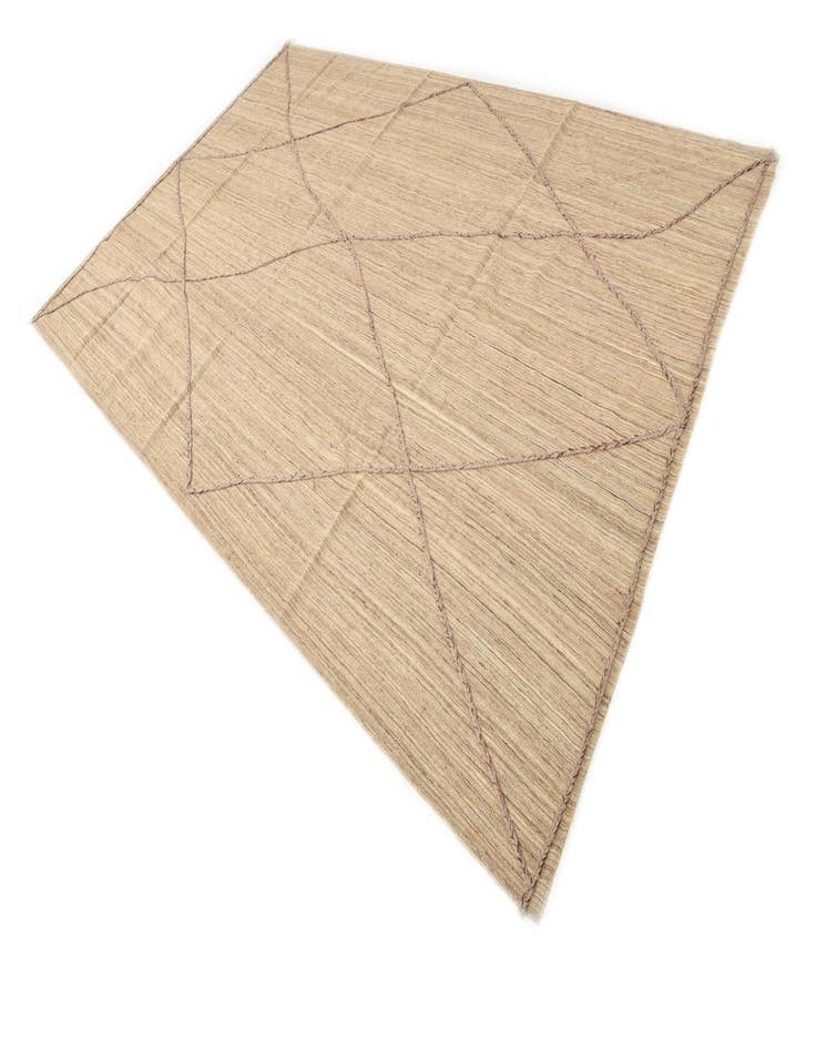 Detail image of 7' 10 x 12' 8  Hand Woven Kilim Modern Wool Rug