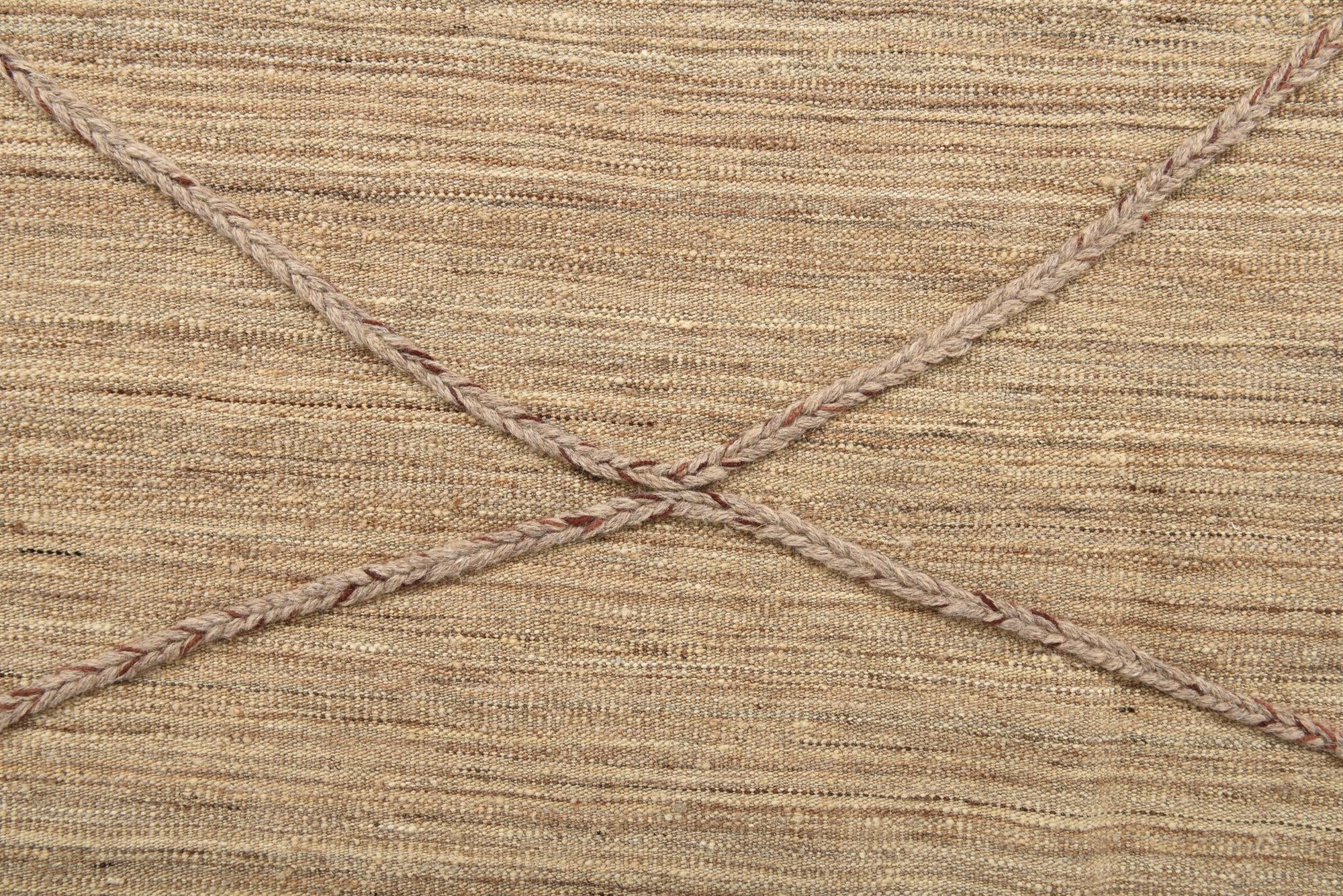 7' 10 x 12' 8 Hand Woven Kilim Modern Wool Rug