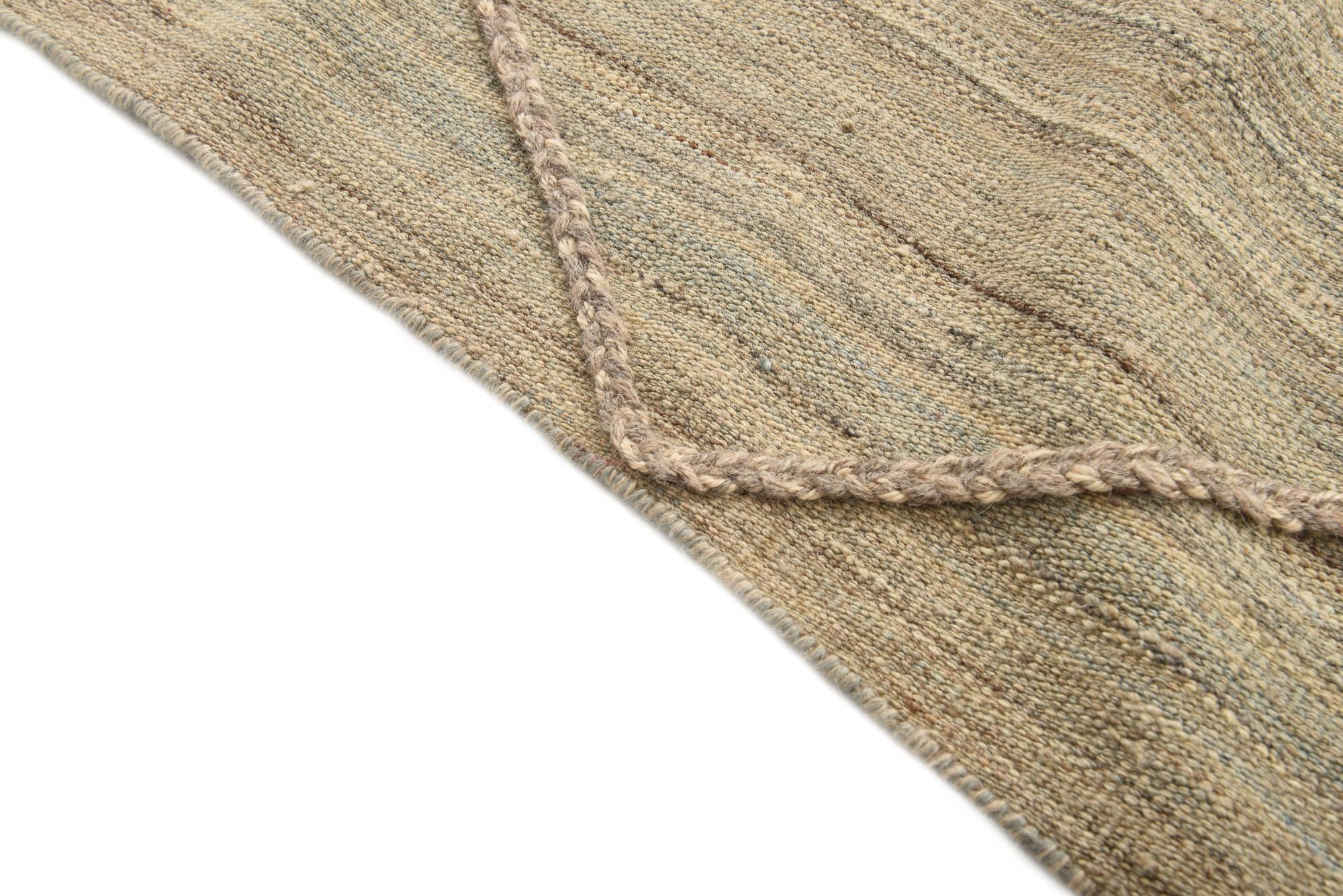 4' 9 x 6' 7 Hand Woven Kilim Modern Wool Rug