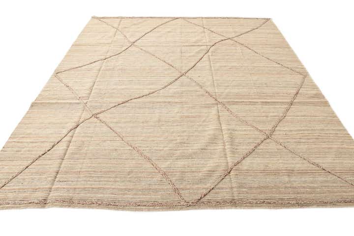8' 6 x 9' 10 Hand Woven Kilim Modern Wool Rug