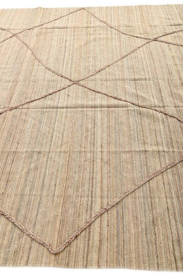 Detail image of 8' 6 x 9' 10 Hand Woven Kilim Modern Wool Rug