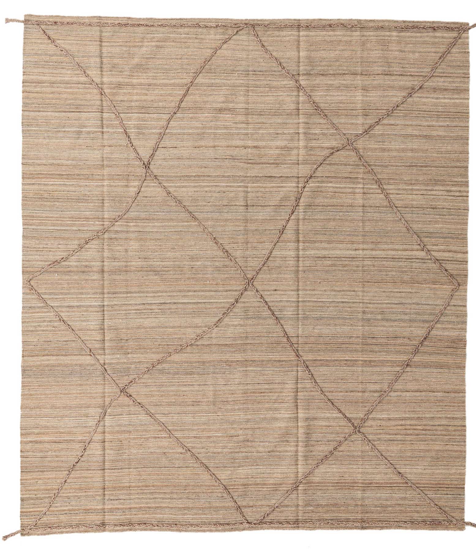 8' 6 x 9' 10 Hand Woven Kilim Modern Wool Rug