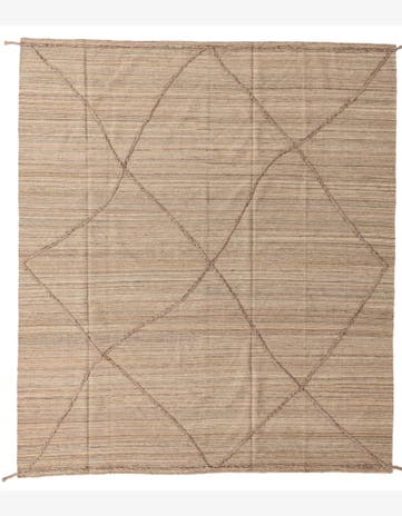 8' 6 x 9' 10 Hand Woven Kilim Modern Wool Rug