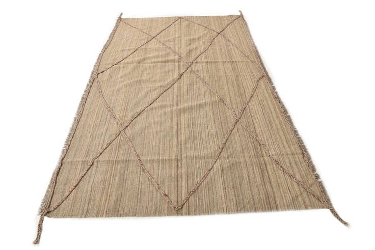 Detail image of 5' x 8' 7 Hand Woven Kilim Modern Wool Rug