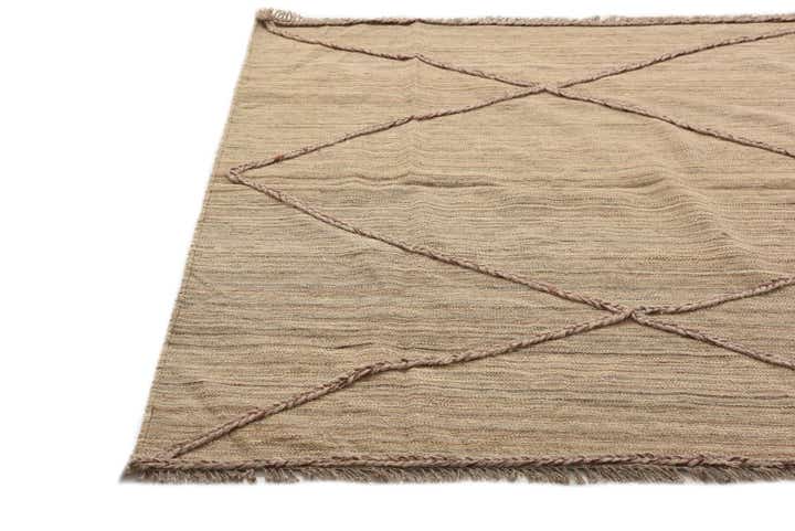 5' x 8' 7 Hand Woven Kilim Modern Wool Rug
