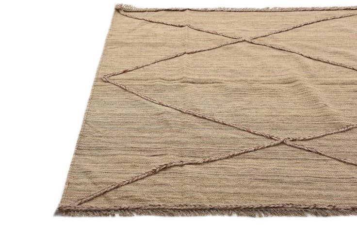 Detail image of 5' x 8' 7 Hand Woven Kilim Modern Wool Rug