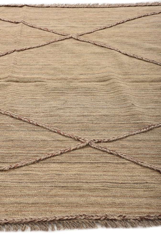 5' x 8' 7 Hand Woven Kilim Modern Wool Rug