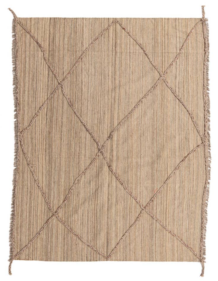 Detail image of 5' x 8' 7 Hand Woven Kilim Modern Wool Rug