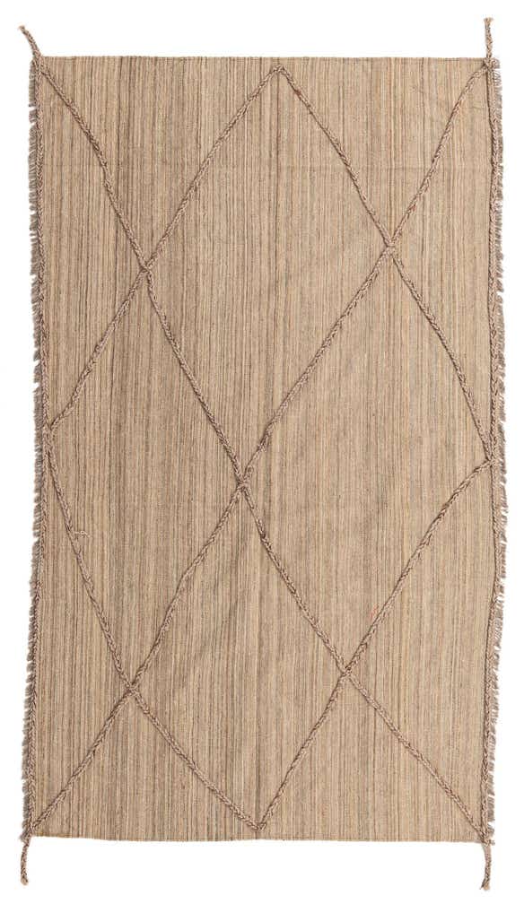 5' x 8' 7 Hand Woven Kilim Modern Wool Rug