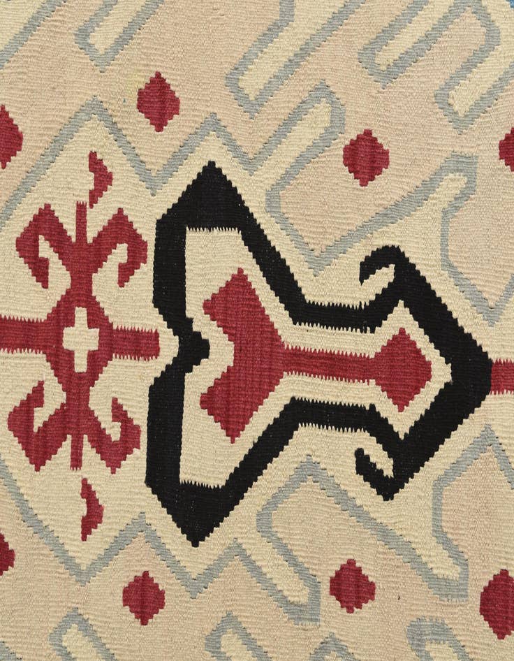 Detail image of 6' 1 x 8'  Hand Woven Kilim Modern Wool Rug