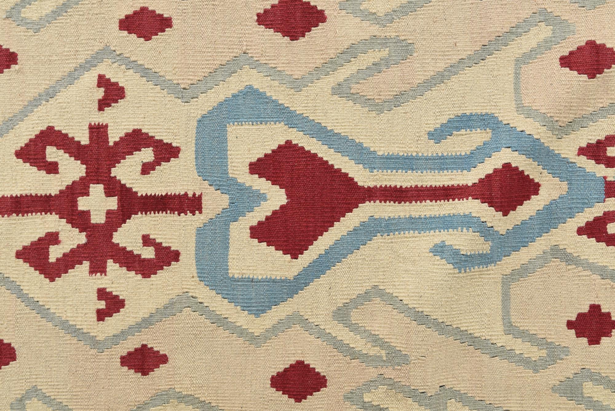 6' 1 x 8' Hand Woven Kilim Modern Wool Rug