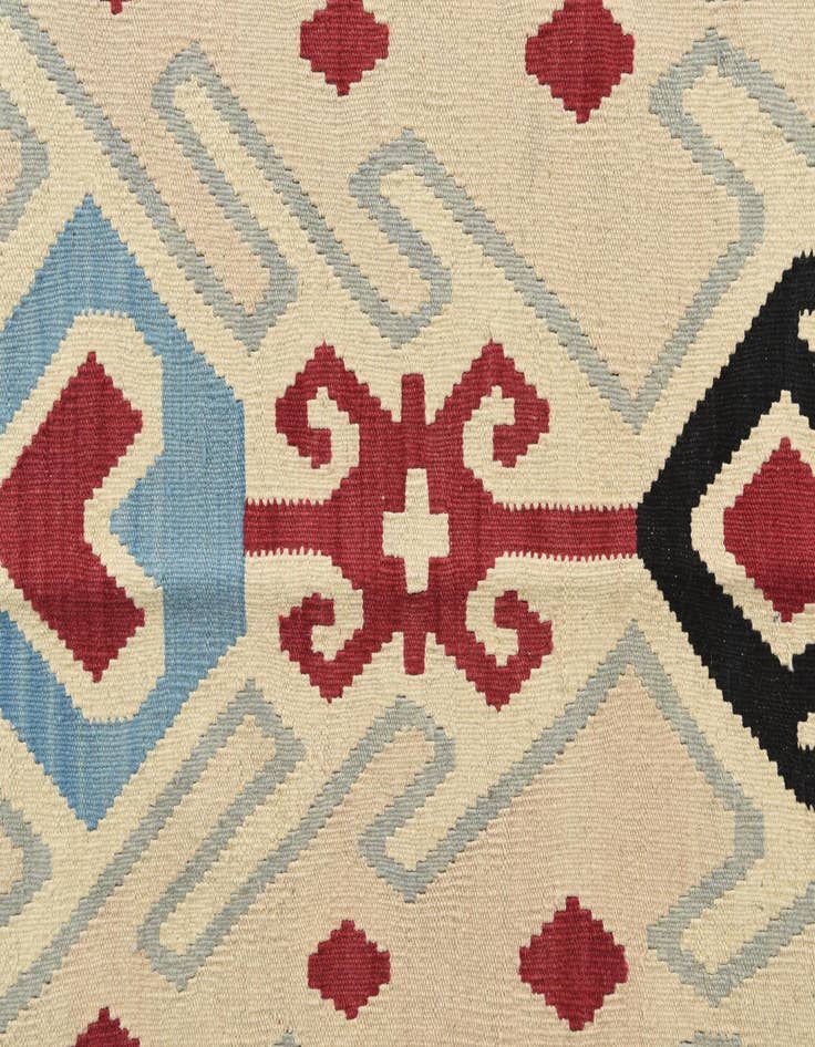 Detail image of 6' 1 x 8'  Hand Woven Kilim Modern Wool Rug